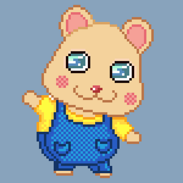animal crossing style pixel hamster
